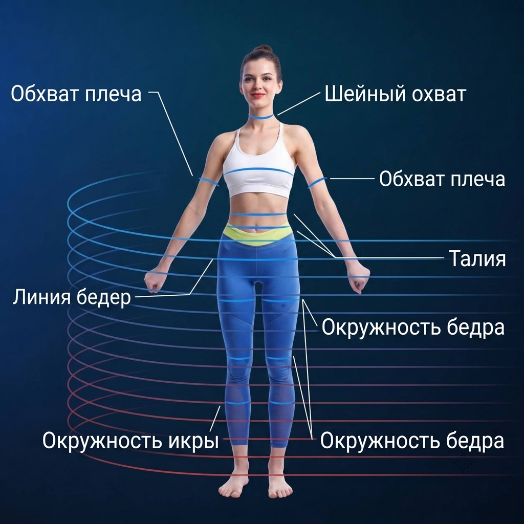 Автоматические замеры обхватов Visbody M30